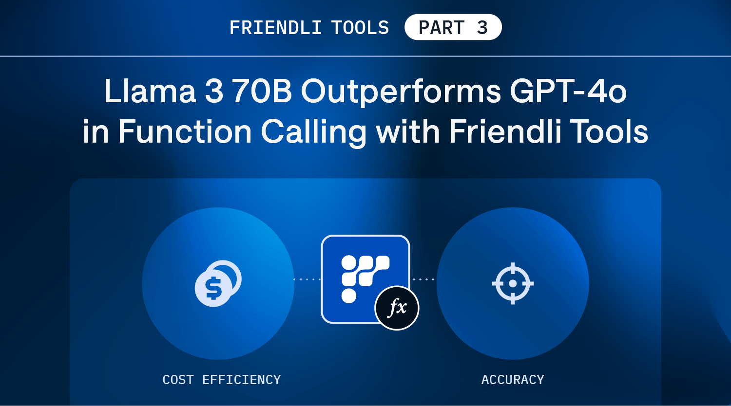 Llama 3 70B Outperforms GPT-4o in Function Calling with Friendli Tools thumbnail